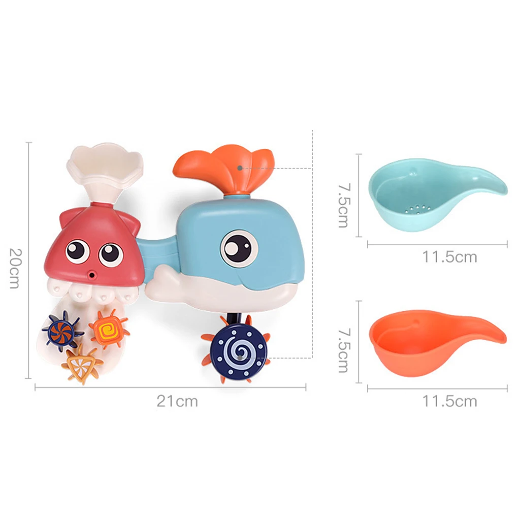 Cartoon Shape Baby Infant Kids Bath Water Play Spinning Bathroom Toys Games Kids Bath Tub Shower Bathtub Spray Water Toy 