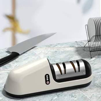 

Multi-function knife sharpener Electric Household fast sharpener Automatic knife grinder Kitchen knife grindstone Dropship