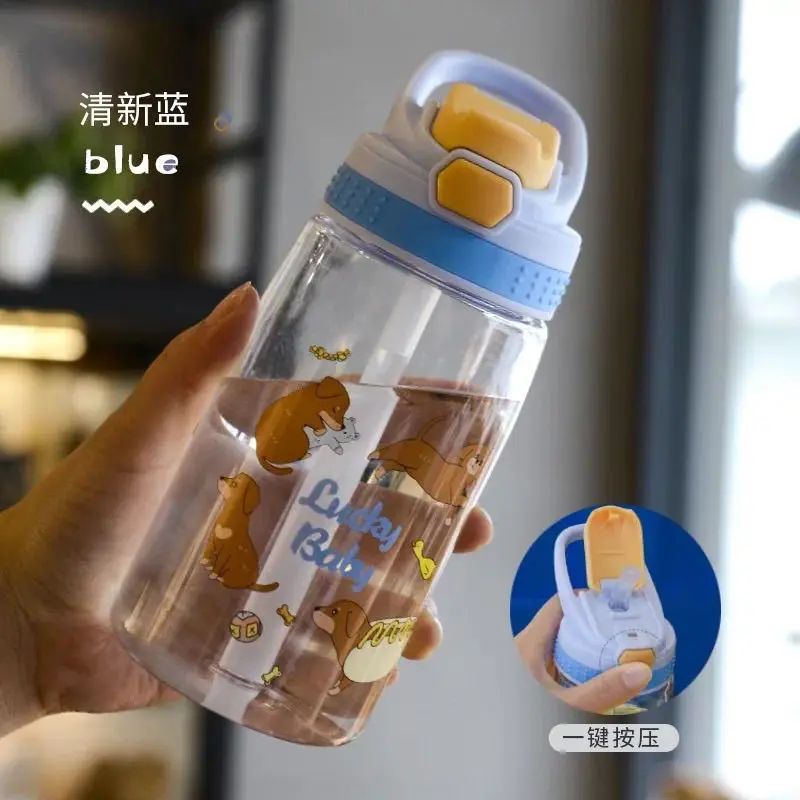 Buy Wholesale China Plastic Kids Water Bottle With Straw Cute Printing Child  Drink Water Bottles School Outdoor Use & Plastic Kids Water Bottle at USD  1.1