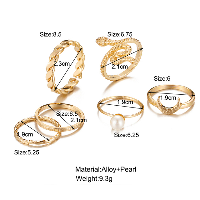 Punk Cool Hiphop Chain Rings Multi-layer Adjustable Open Finger Rings Set Alloy Man Rings for Women Party Gift Jewelry