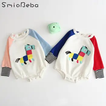 

Fall And Winter Boys Girls Rompers Newborn Babies Plushing Thermal Uniform Warm Jumpsuit Clothes Infants 0-3 Years Kids Bodysuit