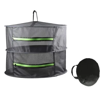 

1 Pc 2-Layers/4-Layers Folding Round Drying Net Multi-Function Fruit And Vegetable Drying Fish Clothes Basket Dryer Storage Bag