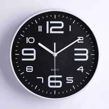 

Modern Minimalist White Wall Clocks Bedroom Mute Clock Living Room Round Metal Wall Clock Home Decoration