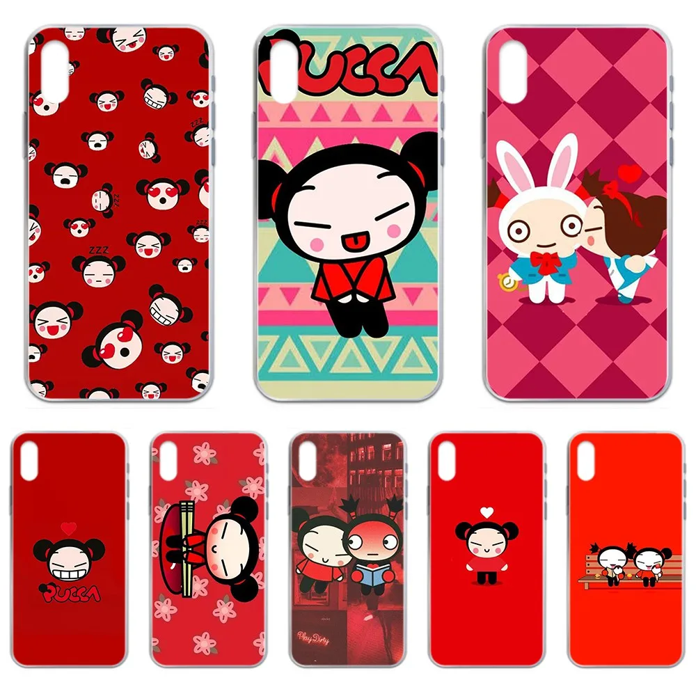 Pucca red National doll 3D Etui hoesjes Прозрачный чехол для телефона iphone 4 4S 5 5C 5S 6 6S PLUS 7 8 X XR XS 11 PRO SE