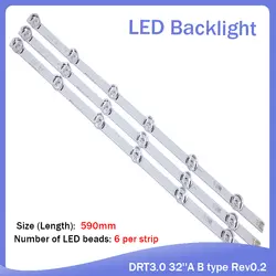 590 мм светодиодный подсветка 6 ламп для LG innotek drt 3,0 32 "_ A/B 6916l-1974A 1975A 1981A lv320DUE 32LF5800 SUNG WEI 55VO E74739