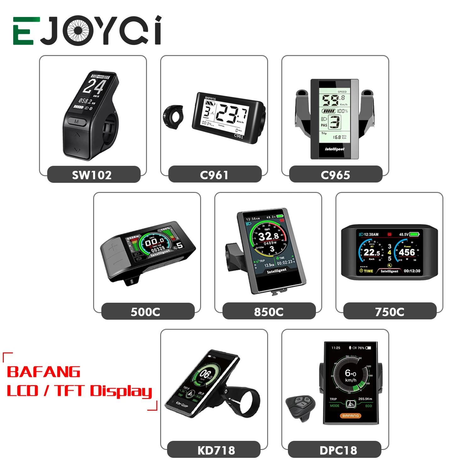 Bafang SW102 Display Ebike LCD Display Ultralight Small Mini BBS01 BBS02  BBSHD SW102 Display for BAFANG Mid Motor|Electric Bicycle Accessories| -  AliExpress