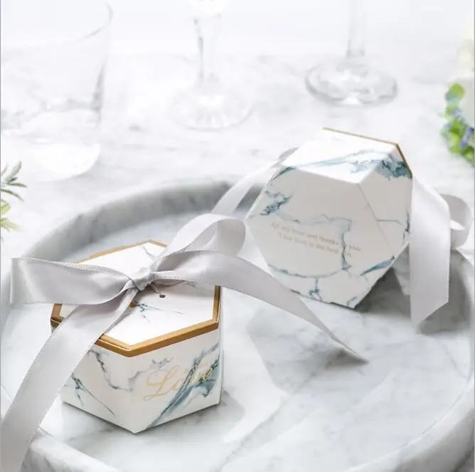 

50pcs Marbling style Candy Boxes Wedding Favors Box Party Supplies Baby Shower Gift Box Chirstmas Birthday Party Decor