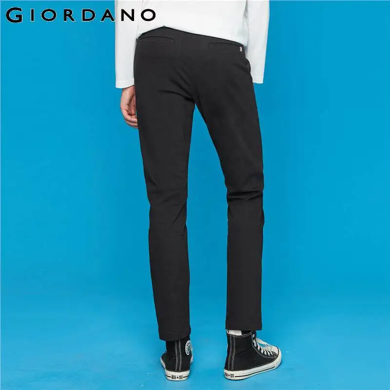 Giordano мужские брюки, однотонные, контрастные, тонкие брюки, мужские, дышащие, хлопковые, спандекс, повседневные, Pantalon Hombre 01119726
