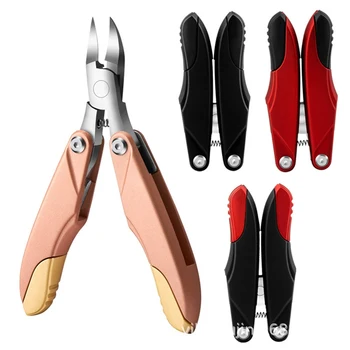 

2019 Stainless Steel Nail Groove Correction Nippers Special Nail Clippers Toe Nail Plastic Folding Tongs