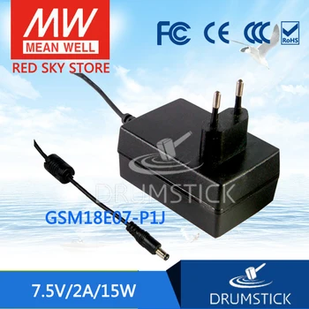 

(1PACK) MEAN WELL GSM18E07-P1J 7.5V 2A meanwell GSM18E 7.5V 15W AC-DC High Reliability Medical Adaptor