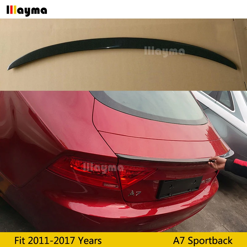 Спойлер для заднего багажника из углеродного волокна Audi A7 Sportback 2011 2012 2013 2014 2015 2016