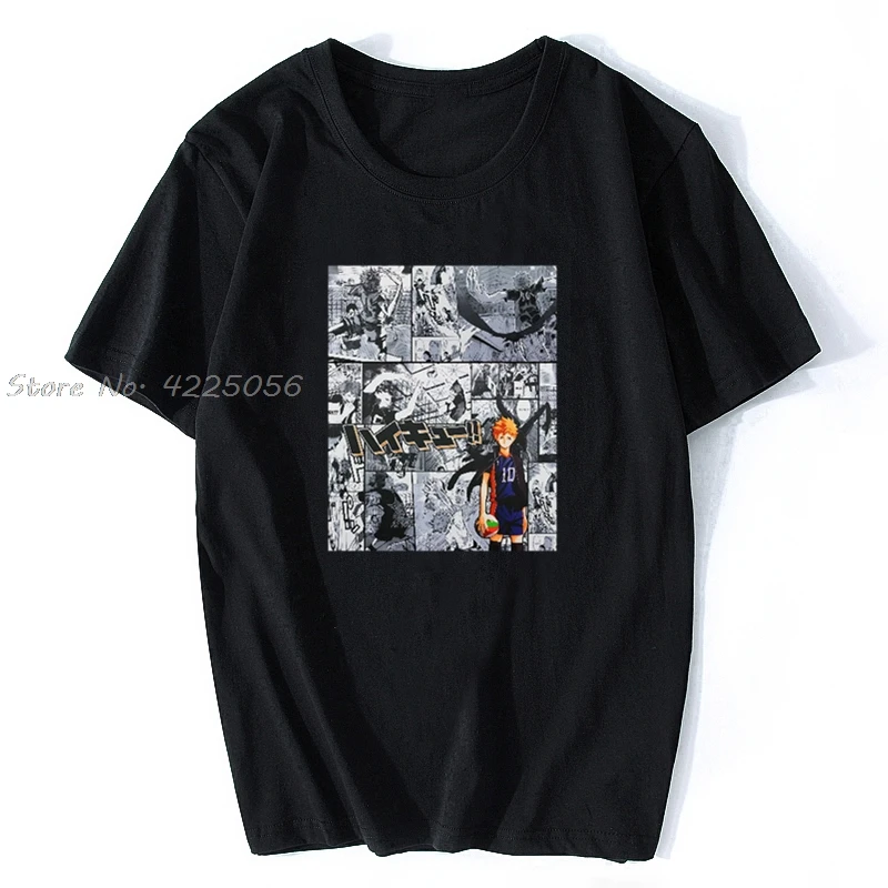 Hinata Shoyo манга полоса Haikyuu Haikyu аниме унисекс футболка Топы хлопковая Футболка