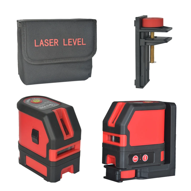 TECLASER лазерный уровень, 2 линии, самолевающаяся Крестовая линия, лазер для дома, сделай сам, в помещении, плиточный Магнитный горизонтальный кронштейн и вертикальный