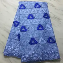 Кружевная ткань, высокое качество, кружевная нигерийская кружевная ткань для женского платья, Африканское Тюлевое кружево с камнями, 5 ярдов за штуку PL01