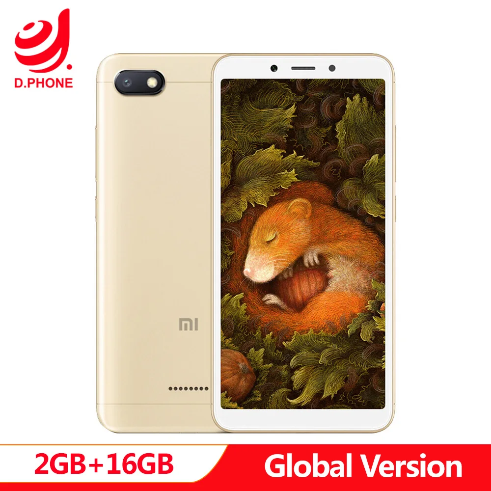 Оригинальная глобальная версия Xiaomi Redmi 6A 18:9 полноэкранный MTK Helio A22 MIUI 9 2 Гб 16 4G LTE AI