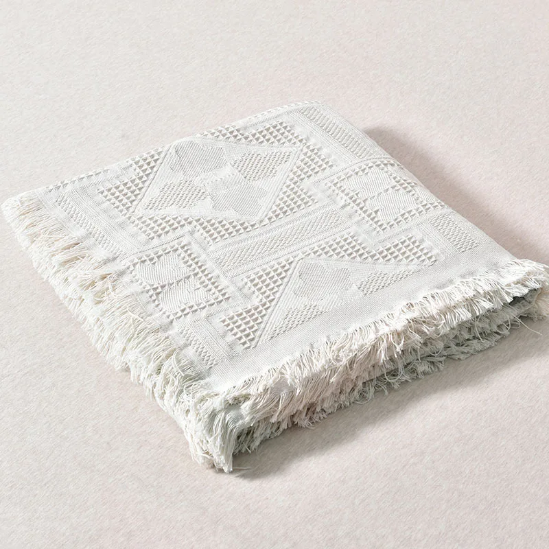Beige Хлопковое полотенце с кисточками для дивана покрывало для дивана Тканое покрывало плед Чехол для дивана кресло гостиная loveseat Recliner - Цвет: Beige