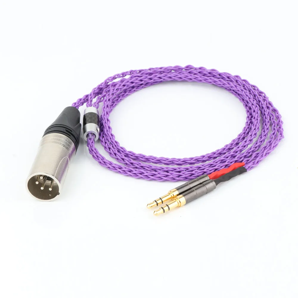 HIFI 8 Cores OCC Copper Silver Plated Headphone Upgrade Cables for Sundara AventhoFocal Elegia t1 t5p D7200 D600 D7100MDR Z7