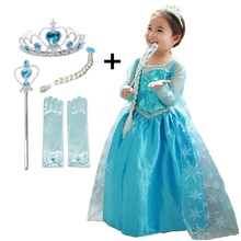 Платья для девочек; платье Эльзы; платье Рапунцель для костюмированной вечеринки; платье принцессы Анны и Эльзы; вечерние платья; одежда для детей; костюмы на Хэллоуин