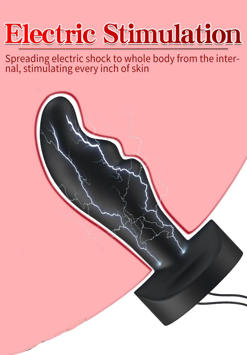 50 Style Electric Shock Anal Butt Plug Glans E-stim Penis Plug Ring Massage Gloves Nipple Clamps Labia Clips SM Roller Sex Toys