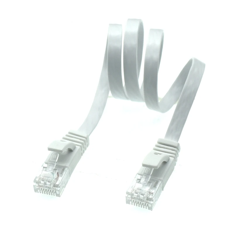 Cavo Di Rete LAN Flat CAT5 20m Bianco - 10/100/1000 Mbit/s, Sottile Per Pavimento O Battiscopa - Foto 2