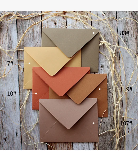 Enveloppe En Papier De Couleur Pure Série Earth Color, Enveloppe De Luxe,  Pour Invitation De Mariage, Cadeau, 14x19cm - Papier Enveloppes - AliExpress