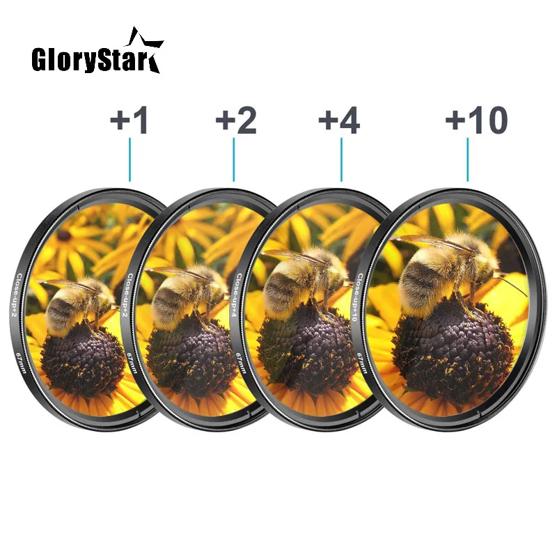 Close Up Macro Filter +1+2+4+8+10 Close-UP 37MM 40.5MM 43 49 52MM 55MM 58MM 62MM 67MM 72MM 77MM 82MM for Canon Nikon Sony Camera |