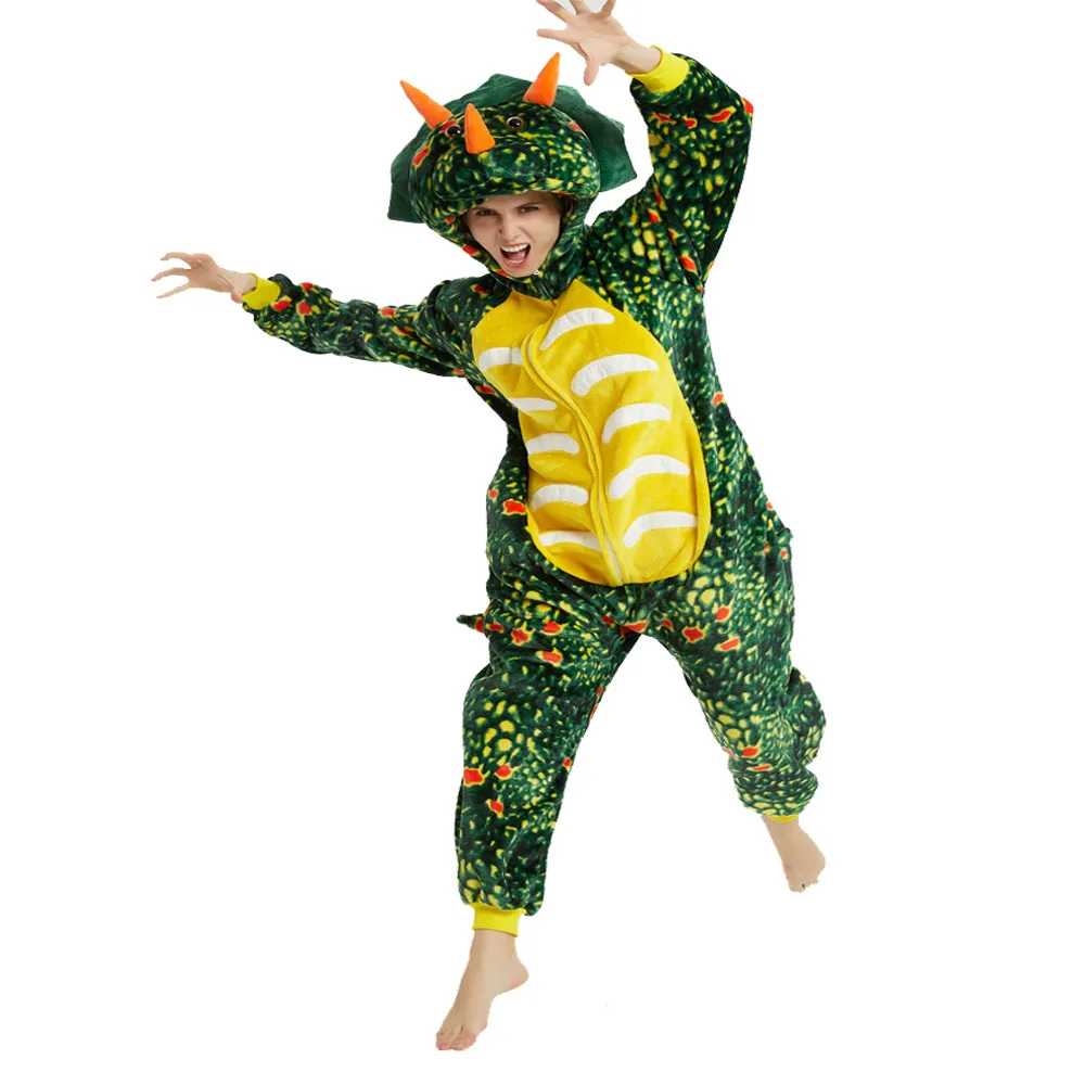 Animel Cartoon Dinosaur Kigurumi Pajamas Adult Unicorn Pyjamas Cosplay One Piece Onesies Woman Sleepwear Unicorn Pajamas