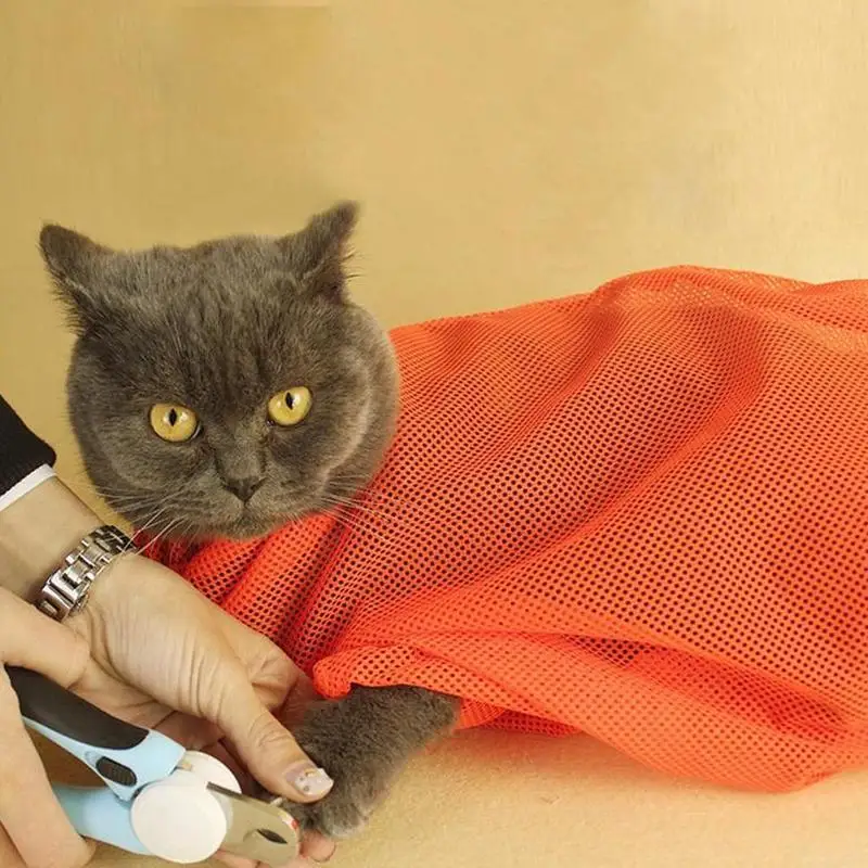 Mesh Cat Bathing Bag Cats Grooming Washing Bags Cat Bath Clean Bag No Scratching Bite Restraint Cat Supplies Nail Cutting Mesh Cat Bathing Bag Cats Grooming Washing Bags Cat Bath Clean Bag No Scratching Bite Restraint Cat Supplies Nail Cutting