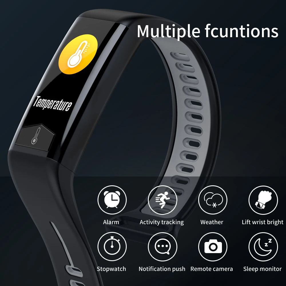 T02 Smart Watch PPG ECG Body heart rate monitor blood pressure smart band IP68 smart wristband bracelet Weather USB Charging T02 Smart Watch PPG ECG Body heart rate monitor blood pressure smart band IP68 smart wristband bracelet Weather USB Charging