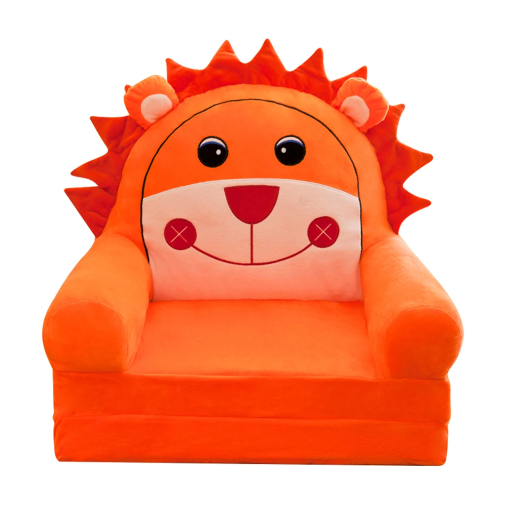 Cartoon Armchair Cover Cute Cartoon Washable Children Fold Sofa Chairs Seat Cover Upholstered Living Room Furniture