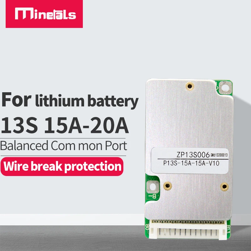 13S 48V PCM Li Ion E Bike 18650 общий порт 15A 20A Защитная плата батареи electronic BMS|Аксессуары для