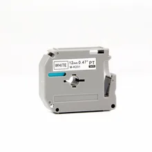 1 шт. kingroad M-K231 MK-231 этикетки клейкие ленты черный на белом 12 мм ламинированные сильные клейкие этикетки ленты совместимы с Brother PT-80