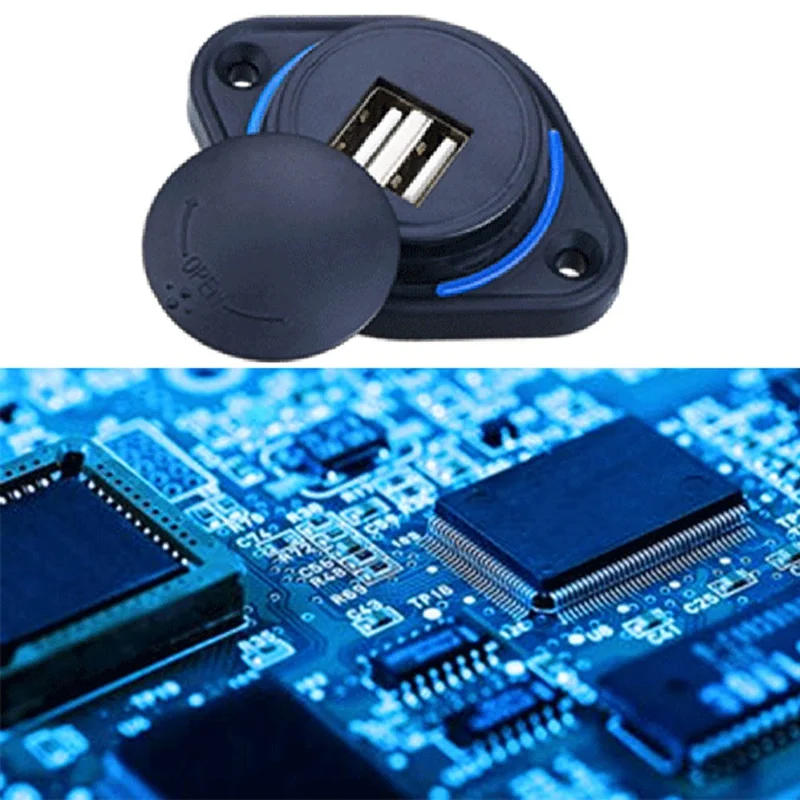 

Lcyonger Car Dual USB Port Charger 12V/24V 3.1A Power Adapter Waterproof LED Twin Socket Mobile Phone Charging Car Accessories