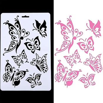 

Decorative Educational Toy Scrapbooking Gift Tool DIY Craft Butterfly Album Fairy Kids Painting Stencil