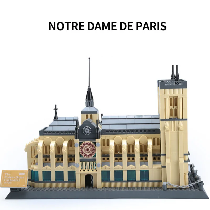 

Notre Dame de Paris assembled building block series small particle block model children's puzzle DIY toy gift