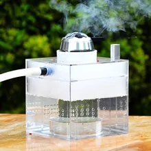 GH прозрачная акриловая трубка для кальяна Narguile Nargile Chicha курительная водопроводная трубка со светодиодный светильник Клубные вечерние аксессуары для бара