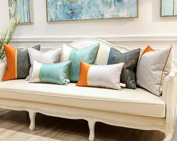 

Vintage geometric feather pillow/almofadas case,modern design seat back cushion cover 45 50,retro decorative throw pillow case