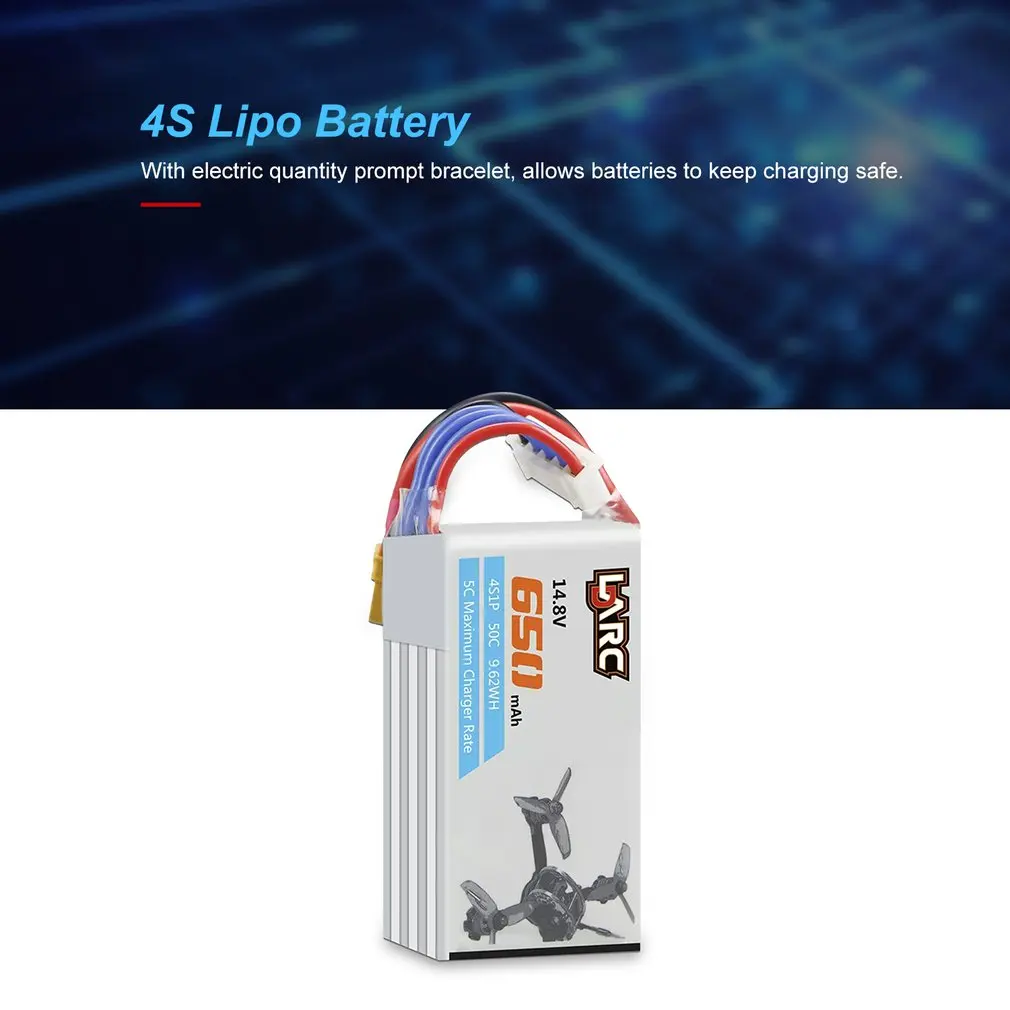 LDARC 14,8 V 650mAh 50C 4S Lipo аккумулятор набор для сборки дрона литиевая батарея электрическая Подсказка для LDARC 130GTI для ET125