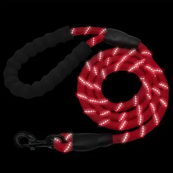 

Durable Dog Belt Rope Night Reflection Outdoor Elastic Strap Pet Supplies Dog Leash Dogs Leashes Strap 120/150/200/300cm Nylon