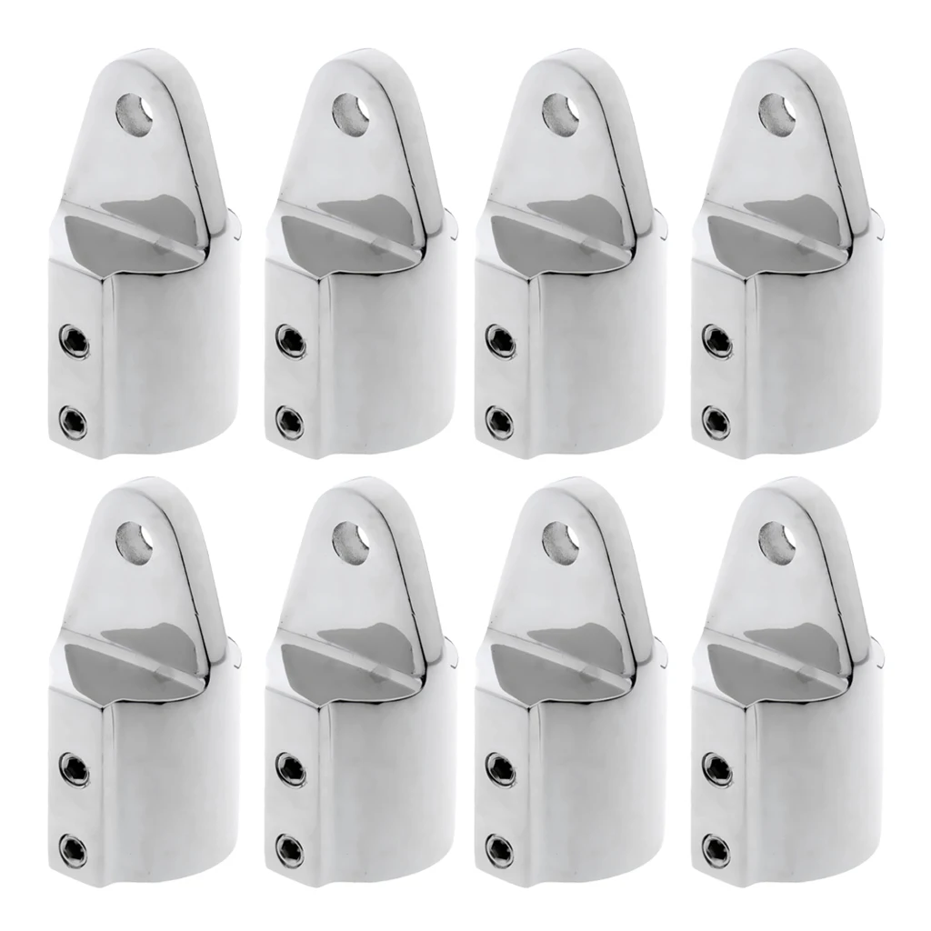 8pcs Eye End Cap Bimini Top Fitting/Hardware 1 inch Marine 316 Stainless Steel