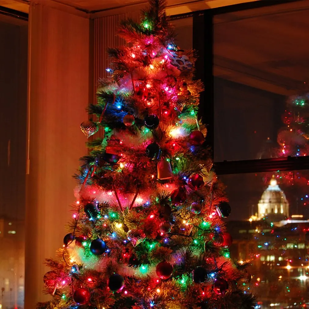 Фейерверк светодиодный свет 120 светодиодный бисер свет водонепроницаемый Рождество сверкающие огни с пультом дистанционного управления