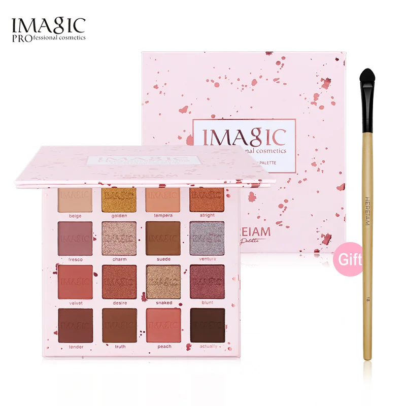 

IMAGIC New Arrival Charming Eyeshadow 16 Color Palette Make up Palette Matte Shimmer Pigmented Eye Shadow Powder