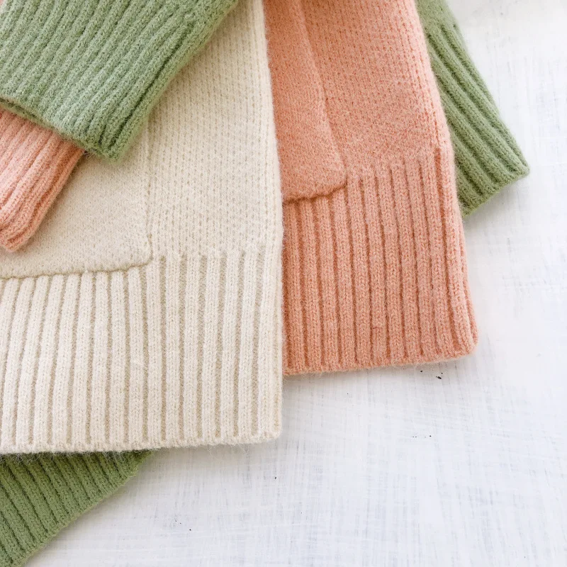 Sweet Girls Sweater Autumn Winter Long Sleeve Knit Coat Outwear Korean Style Women Sweater