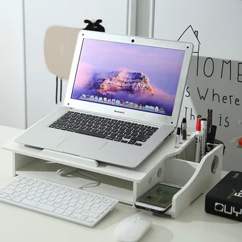 

Creative notebook computer base bracket DIY radiator increased frame 8 degree inclined table top home desktop storage table