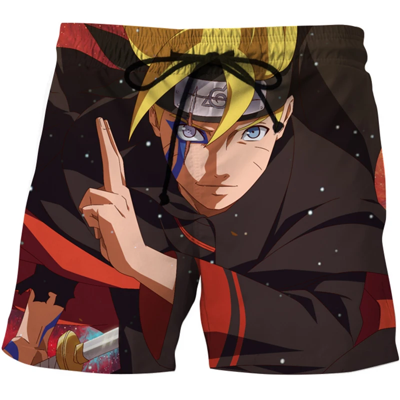 Аниме Наруто Boruto 3D принт короткие плавки мужские Косплей уличная мода пляжные шорты спортивные купальники