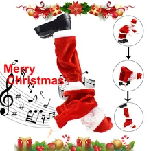 Рождественская декоративная кукла Санта-Клаус, электрическая Подставка для рук, висячий орнамент, игрушки для детей, забавная игрушка, синтерклаас, декорация