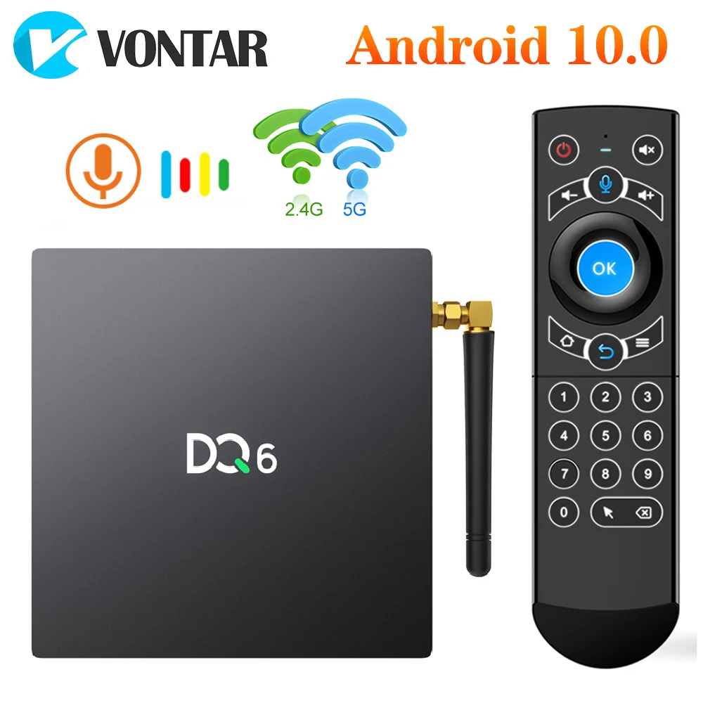 ТВ приставка VONTAR DQ6 android 10 4g 64gb Rockchip RK3318 1080p 4K TVBOX Google Play медиаплеер Youtube Android