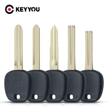 KEYYOU – coque de clé télécommande pour Toyota Rav4 Prado Camry Reiz Highlander Yaris Corolla, transpondeur vierge non découpé, 10 pièces