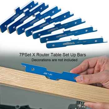 

7pcs Router Table Depth Test Woodworking Accurate Set Up Bars Practical Measuring Gauge Saw Soft Aluminum Tool