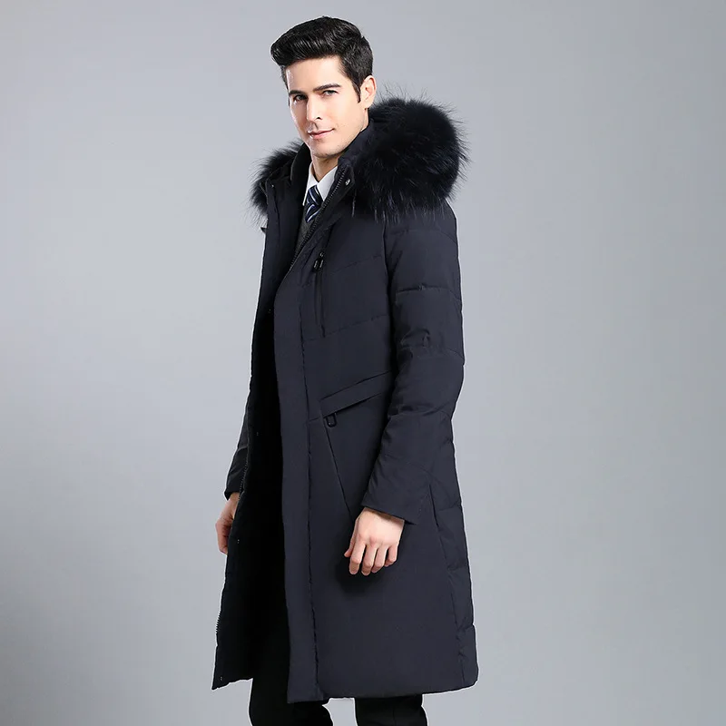 Sale 2020 Men's long knee length hairband thickened down coat men's casual down coat 1gNWbOORG18